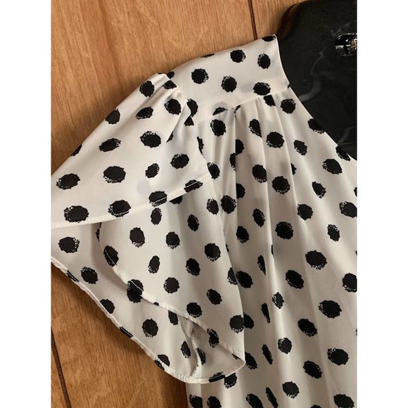 41 Hawthorne polka dot top size small short sleeve - Picture 9 of 12